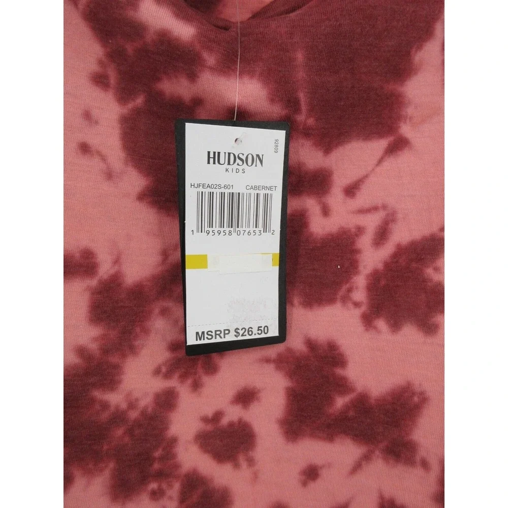HUDSON KIDS TIE DYE TANK TOP Girl's Size Large 12-14 CABERNET (Pink And‎ Maroon)